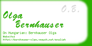 olga bernhauser business card